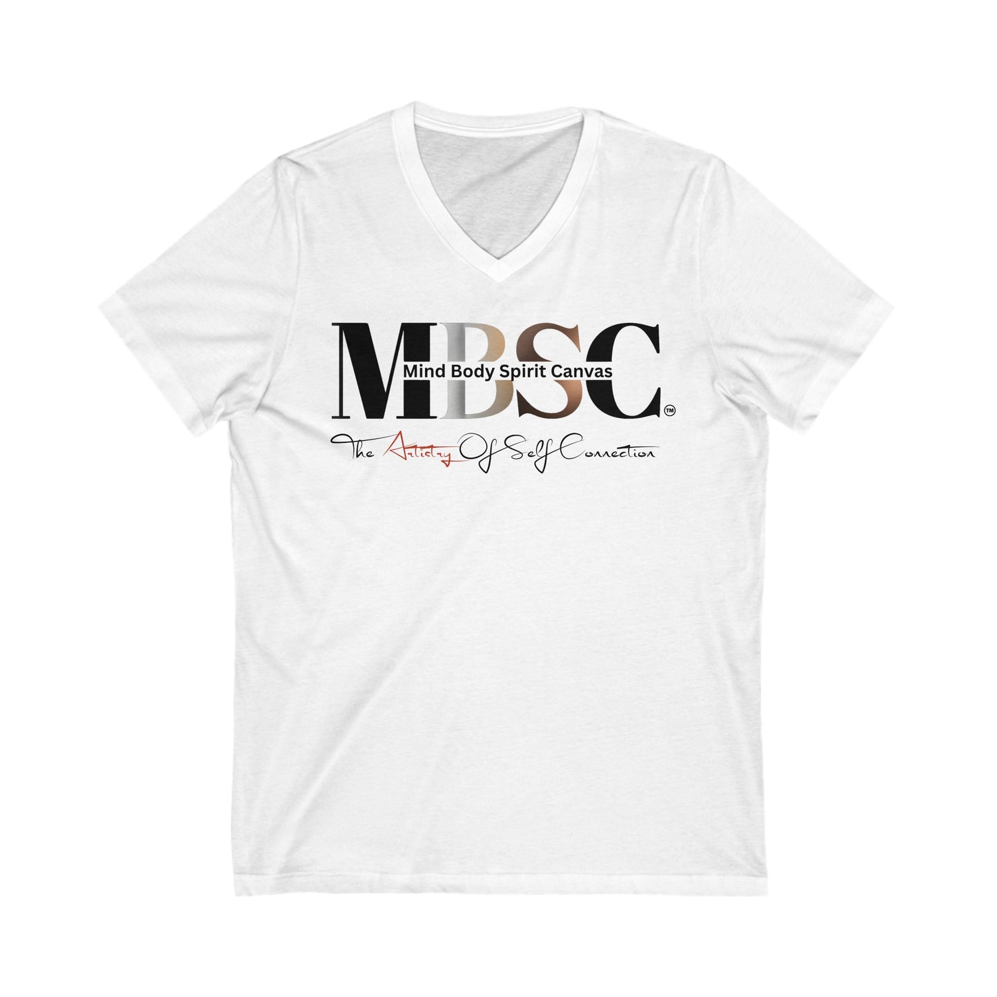 Women's/Unisex Jersey Short Sleeve V-Neck Tee-MBSC1A