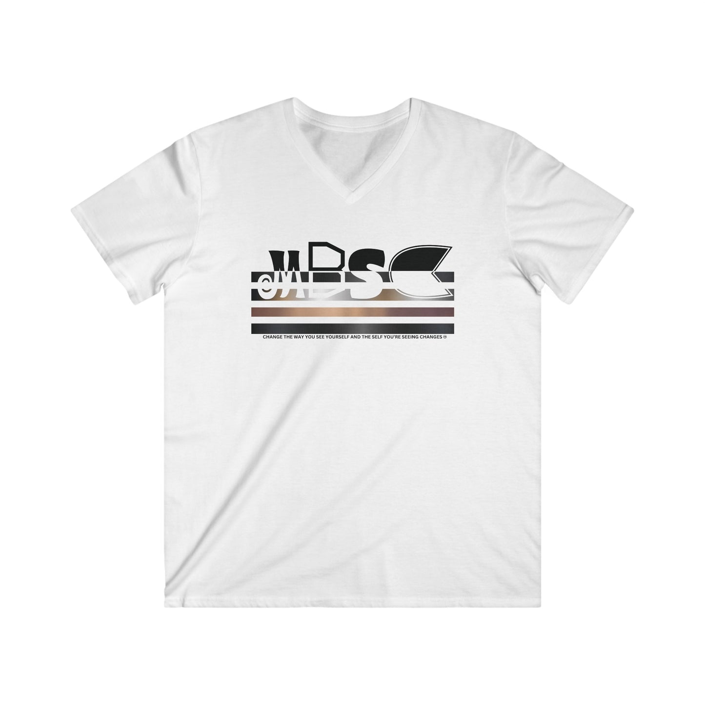 Men's Fitted V-Neck Short Sleeve Tee-H3A