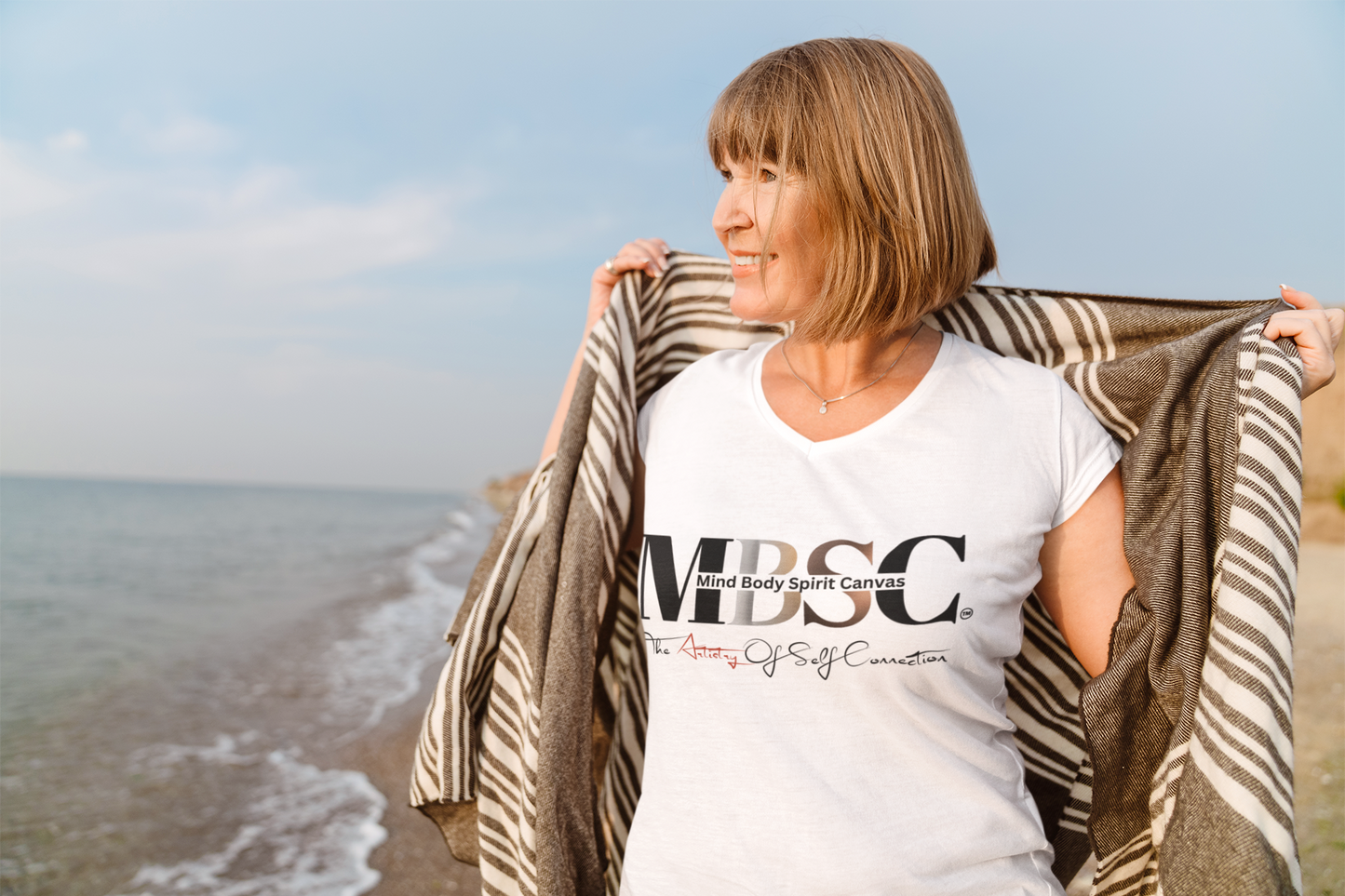 Women's/Unisex Jersey Short Sleeve V-Neck Tee-MBSC1A